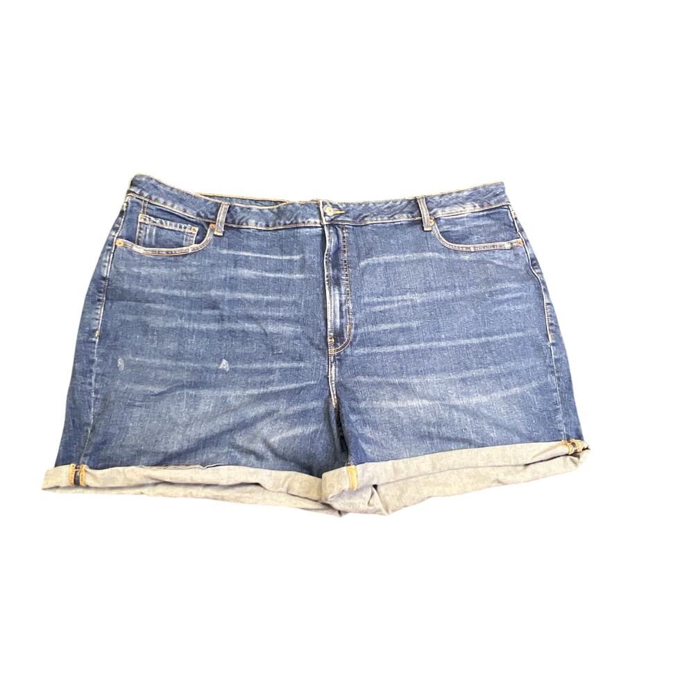 Old Navy Women's Plus Size Roll Cuff High-Rise Denim Jean Shorts Size 28